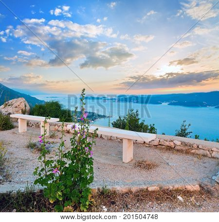 Observation Area And  Sea Sunset (croatia)
