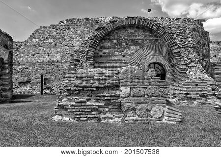 Zajecar Serbia - July 09 2017: The historical archaeological site of Felix Romuliana from the Roman Empire