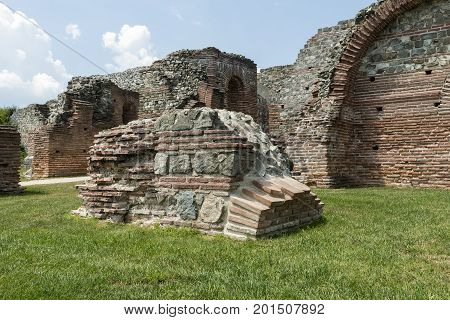 Zajecar Serbia - July 09 2017: The historical archaeological site of Felix Romuliana from the Roman Empire