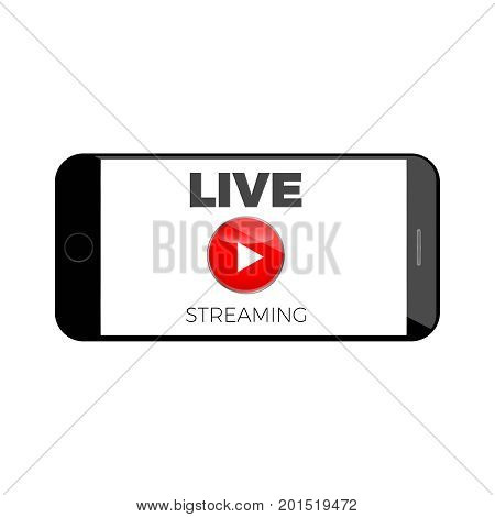 stream live broadcast icon  online  media content banner