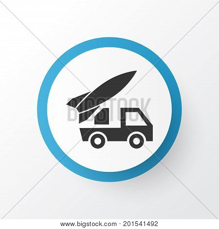 Premium Quality Isolated Ordnance Element In Trendy Style.  Artillery Icon Symbol.