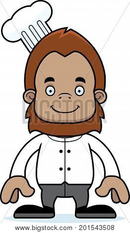 Cartoon Smiling Chef Sasquatch