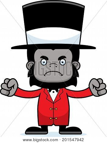 Cartoon Angry Ringmaster Gorilla
