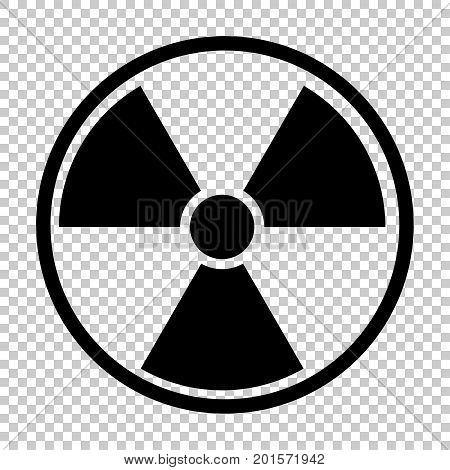 radiation nuclear symbol, isolated on transparent background