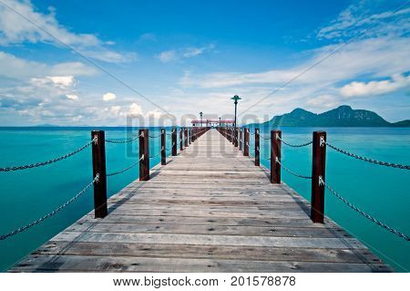 Beautiful Tropical Sea View In Bohey Dulang Island, Tun Sakaran Marine Park In Semporna, Sabah Borne