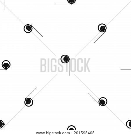 Monocle pattern repeat seamless in black color for any design. Vector geometric illustration
