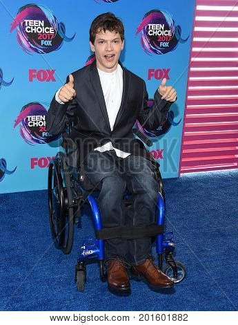 LOS ANGELES - AUG 13:  Micah Fowler arrives for the Teen Choice Awards 2017 on August 13, 2017 in Los Angeles, CA
