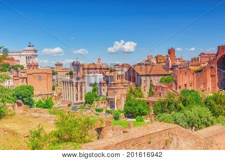 Archaeological And Historical Objects In Rome, United By The Name - Roman Forum And Palatine Hill.