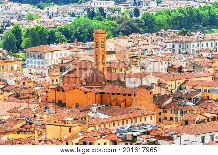 Beautiful Landscape Above Urban And Historical View Of The Florence From Giotto's Belltower (campani
