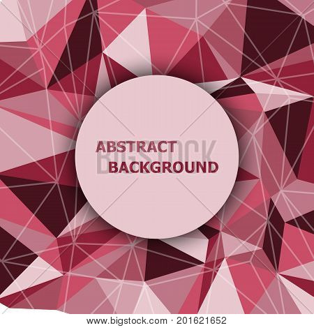 Red polygon abstract triangle background, stock vector