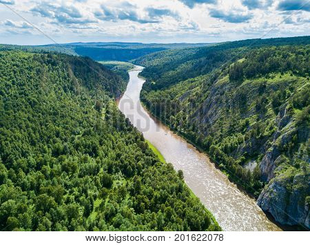 Kapova cave, Shulgan tash nature reserve, Bashkortostan, Russia Aerial view