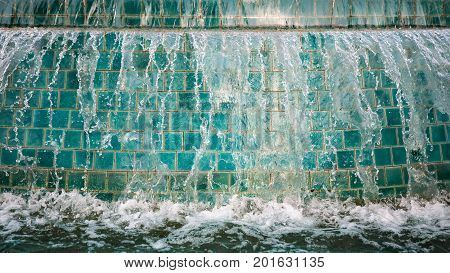 Abstract image of water from fountain with high shutter speed.