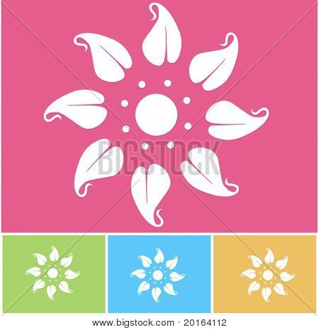 folhas em flor