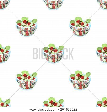 Delicious vegetable salad. Vegetarian food single icon in cartoon style vector symbol stock illustration .