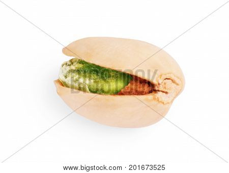 Pistachio nuts. Isolated on a white background.