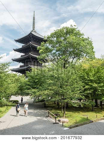 Toji Five story Pagoda in Kyoto Japan