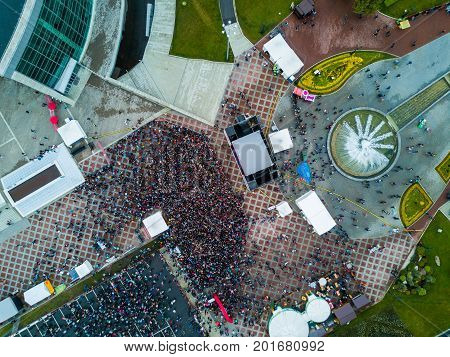 The cultural center of Ufa city. Aerial view