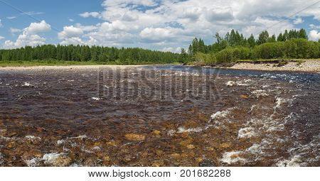 Iengra river in South Yakutia Russia in summer