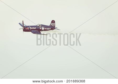 Radom, Poland - August 26, 2017 : The Flying Bulls During Air Show Radom 2017.