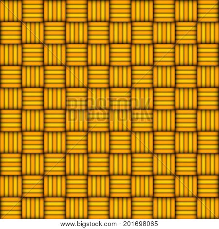 Wicker Seamless Pattern, basket, yellow and orange