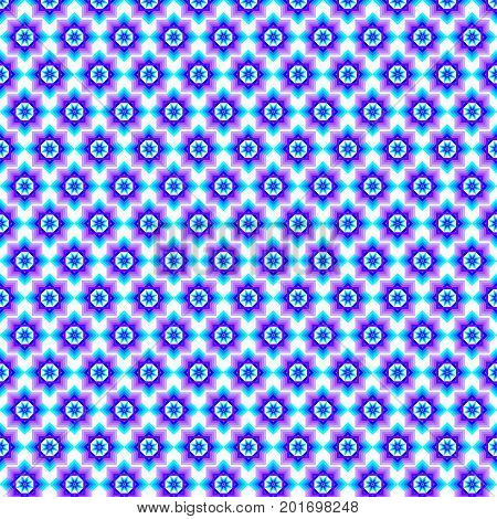 Seamless pattern, blue and violet, white background