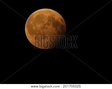 Poland.Szczecin.Nocny moons against the background of the dark galaxy.