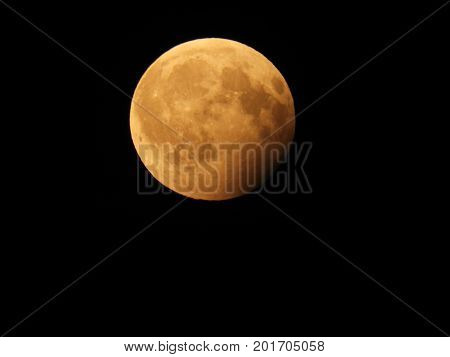 Poland.Szczecin.Nocny moons against the background of the dark galaxy.