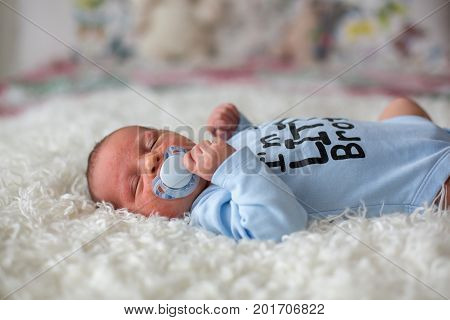 Little Newborn Baby Sleeping, Baby With Scin Rash