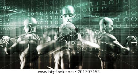 Market Leader with Worldwide Business Concept Abstract 3D Illustration Render