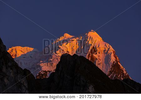 Beautiful mountains landscapes in Cordillera Huayhuash, Peru, South America