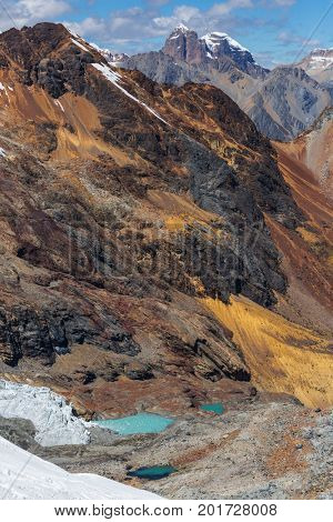 Beautiful mountains landscapes in Cordillera Huayhuash, Peru, South America