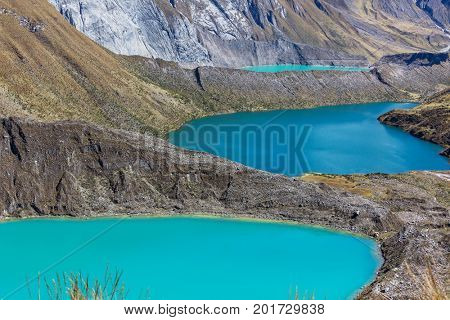 Beautiful mountains landscapes in Cordillera Huayhuash, Peru, South America
