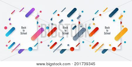 Back to school banner. Stock vector eps 10