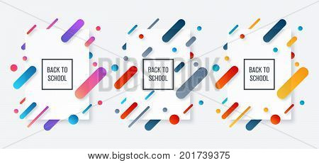 Back to school banner. Stock vector eps 10