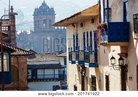 Beautiful famous Cusco city in Peru.