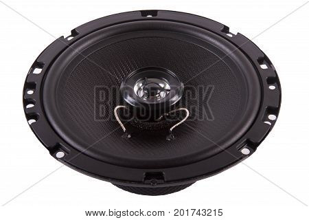 Audio equipment, one speaker on white background