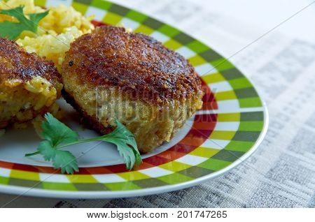 Balık Kofte - Turkish fish balls. close up meal