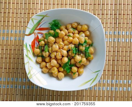Balila dish from Jordan.Jordanian cuisine close up oriental meal