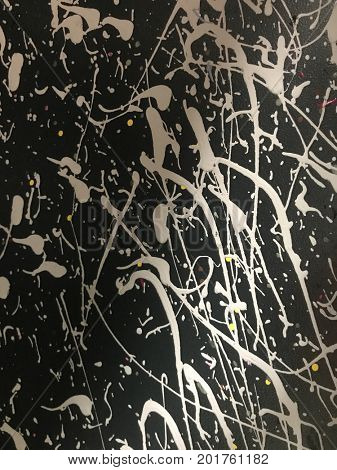 Black and white painting splash