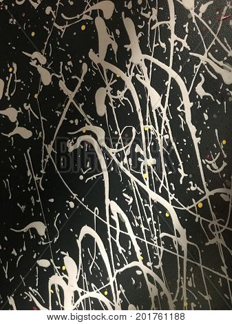 Black and white painting splash
