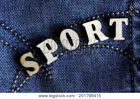 Wooden Letters And Jeans