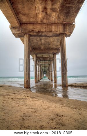 Under The Scripps Pier In La Jolla