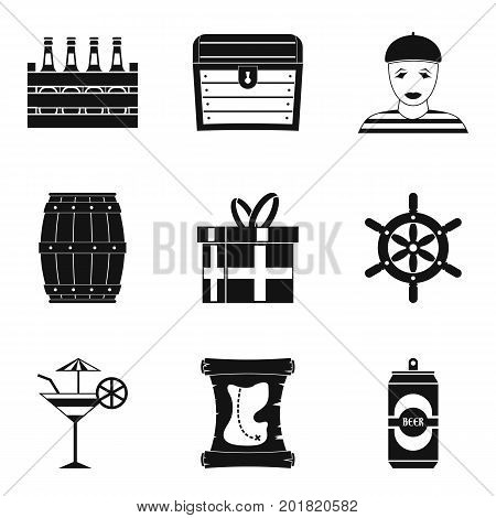 Saloon icons set. Simple set of 9 saloon vector icons for web isolated on white background