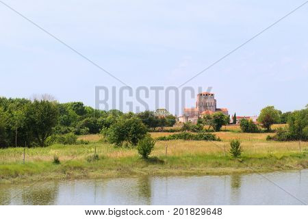 Landscape with Village in the French Charente Maritime