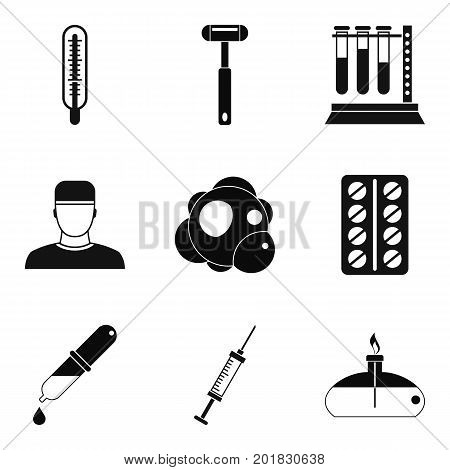 Contusion icons set. Simple set of 9 contusion vector icons for web isolated on white background