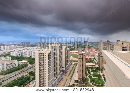 Xiamen,China - Jul 19,2015:Xiamen Binhai New Town In Xiamen City,Fujian,China