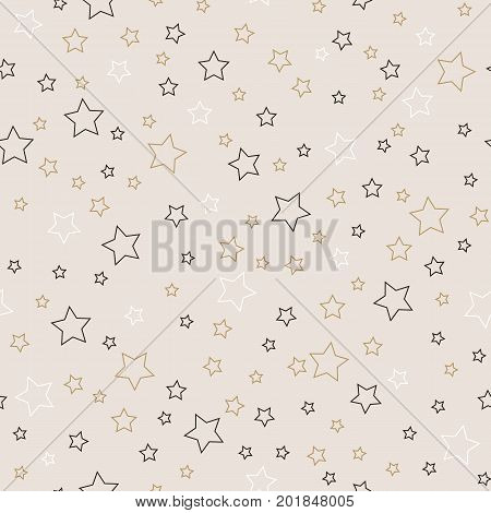 Beautiful stars. Seamless pattern for design. Cute background. Vector illustration.