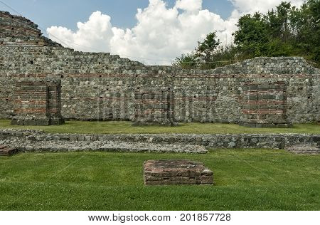 Zajecar Serbia - July 09 2017: The historical archaeological site of Felix Romuliana from the Roman Empire