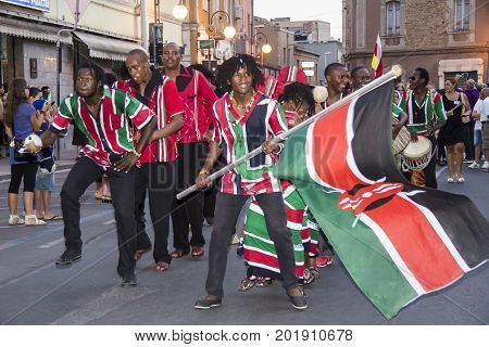 QUARTU S.E., ITALY - JULY 13, 2013: International Folklore Festival 