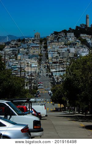The roads in the San Francisco city